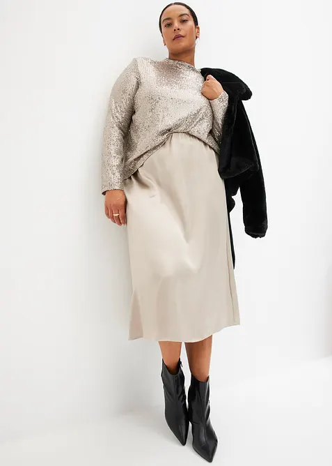 Blusa con paillettes, bonprix