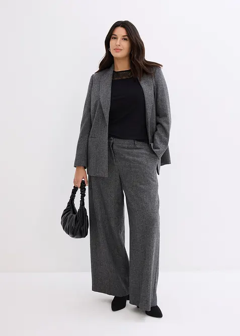 Blazer in misto lana a spina di pesce, bonprix