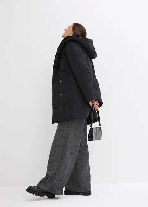 Giacca trapuntata con inserto in pelliccia sintetica, bonprix