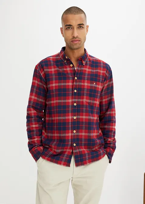 Camicia in flanella con fodera calda in pile, bonprix