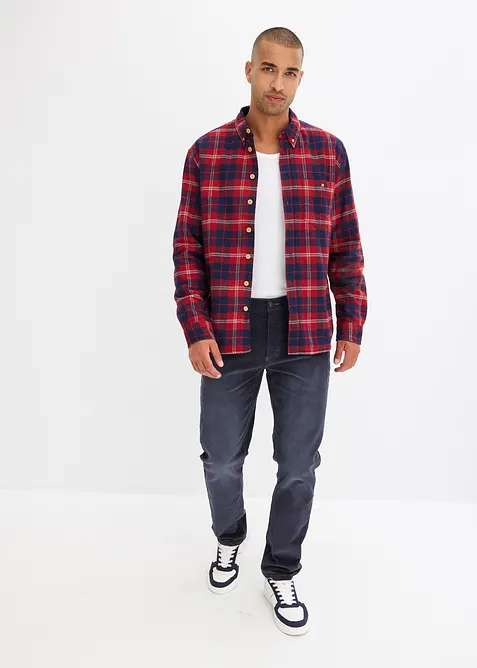 Camicia in flanella con fodera calda in pile, bonprix