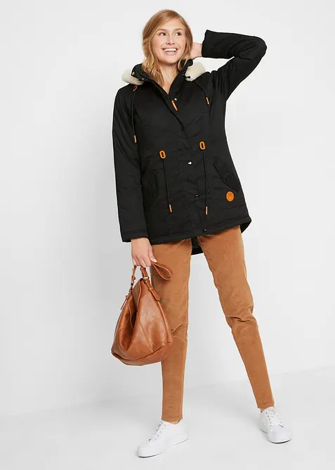 Parka imbottito con pelliccia sintetica, bonprix