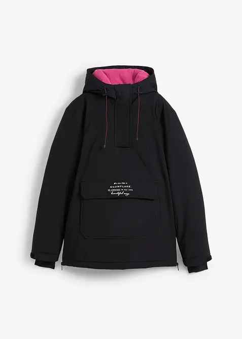 Giacca tecnica da sci da infilare con fodera in pile, impermeabile, bonprix