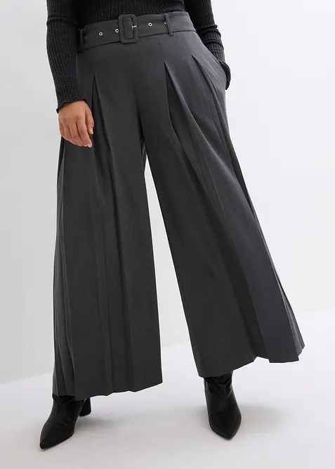 Pantaloni larghi in misto viscosa fluente, bonprix