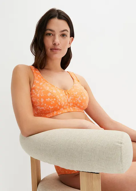 Reggiseno senza ferretto con cotone biologico morbido (pacco da 2), bonprix