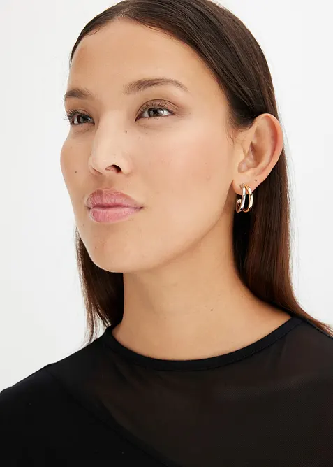 Orecchini a cerchio in ottone, bonprix