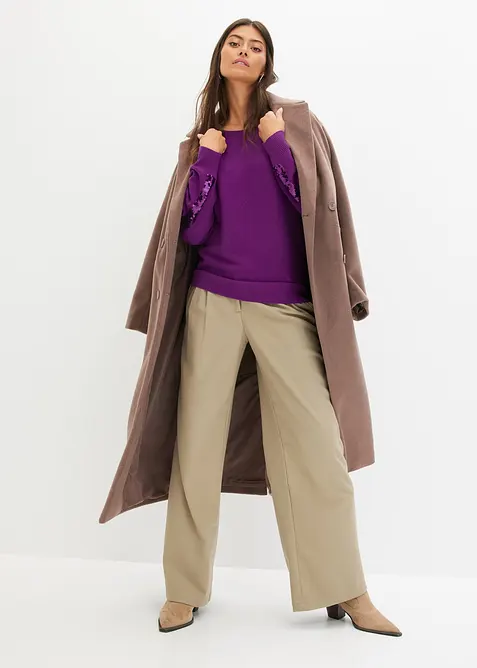 Maglione in filato fine con paillettes, bonprix