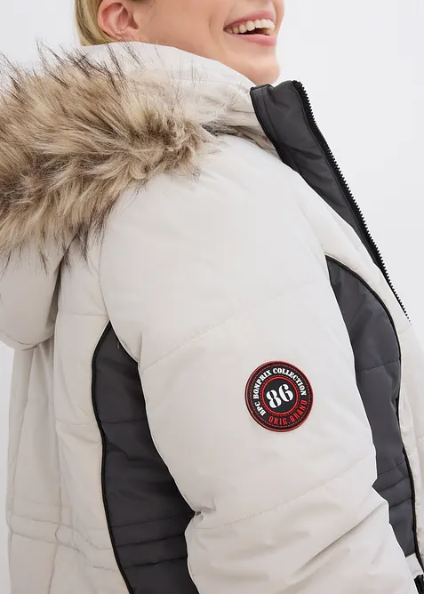 Giubbotto outdoor idrorepellente con pelliccia sintetica, bonprix