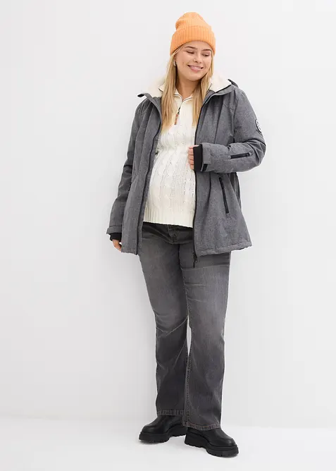Giacca prémaman morbida 3 in 1 con inserto babywearing, bonprix