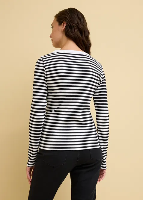 Maglia a maniche lunghe in puro cotone biologico, bonprix