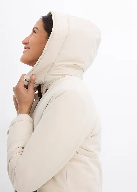 Giubbotto invernale con pellicciotto teddy al cappuccio, bonprix