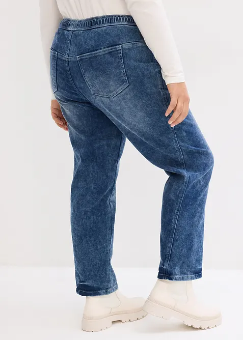 Jeans boyfriend termici, vita media, bonprix