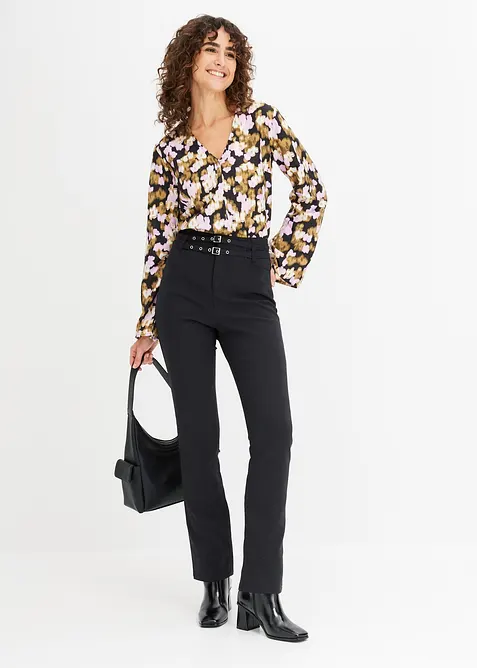 Pantaloni elasticizzati con cotone, bonprix