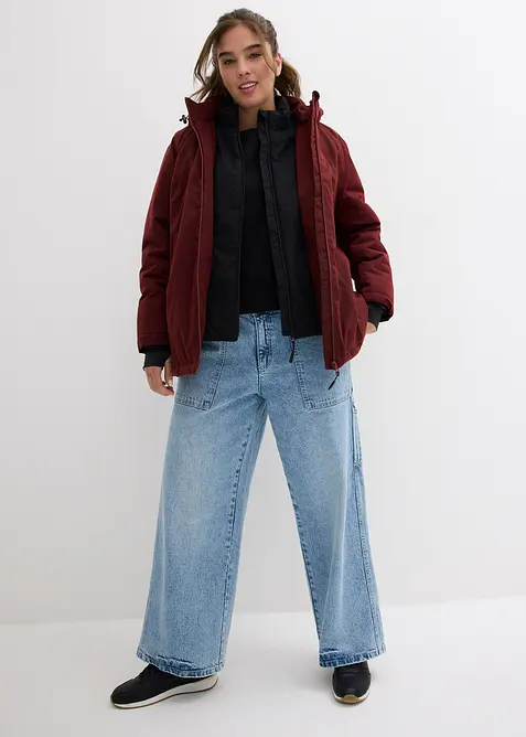 Giacca tecnica imperbeabile effetto 2 in 1, bonprix