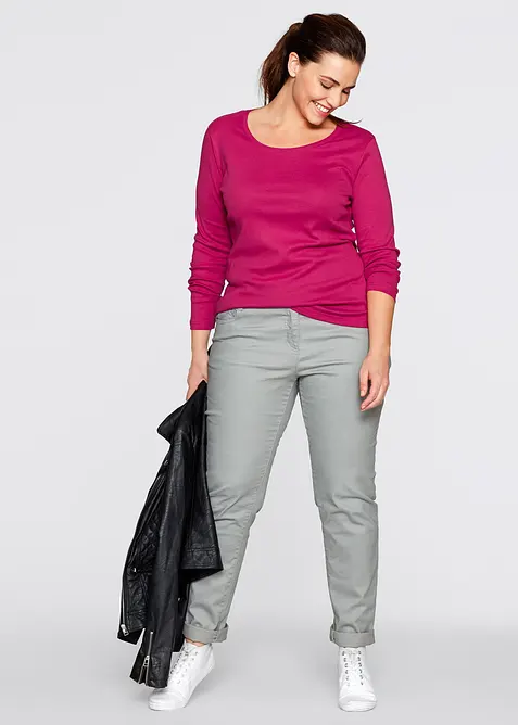 Maglia a maniche lunghe in puro cotone biologico, bonprix