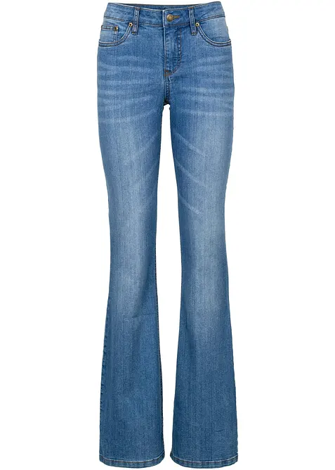 Jeans bootcut elasticizzati comfort, vita media, bonprix