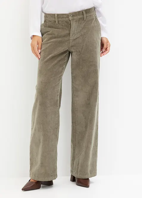 Pantaloni larghi in velluto a coste, bonprix