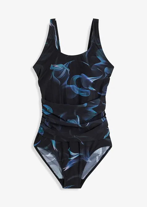 Costume intero con arricciatura e effetto modellante leggero, bonprix