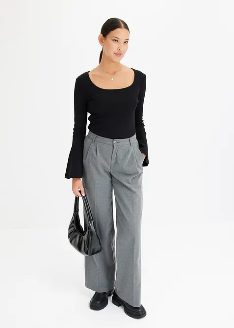 Pantaloni a palazzo con pinces, bonprix