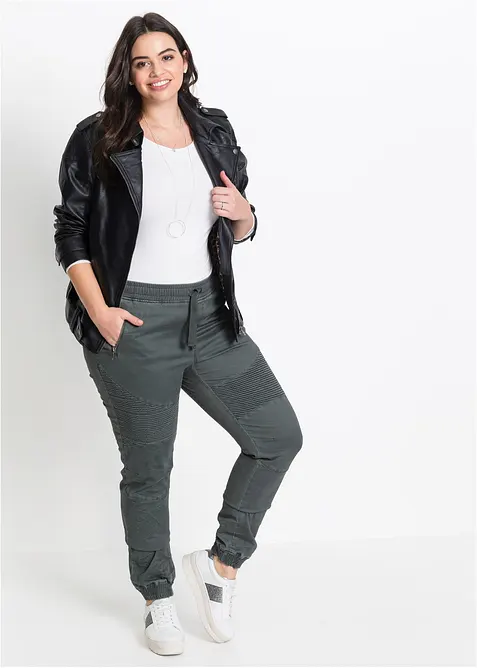 Pantaloni con dettagli in stile biker, bonprix