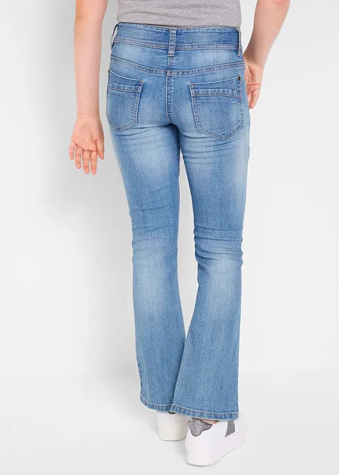 Jeans elasticizzati bootcut, vita media, bonprix