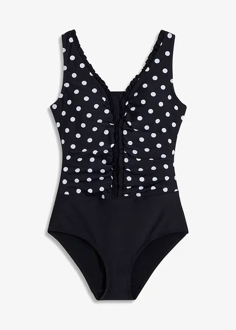 Costume intero con arricciatura ed effetto modellante medio, bonprix