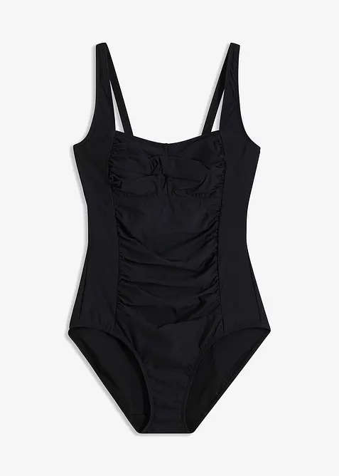 Costume intero con dettaglio incrociato ed effetto modellante medio, bonprix