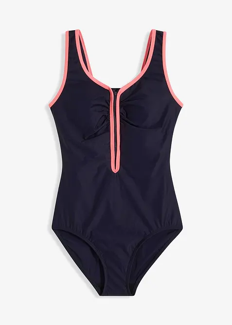 Costume intero con cerniera e effetto modellante leggero, bonprix