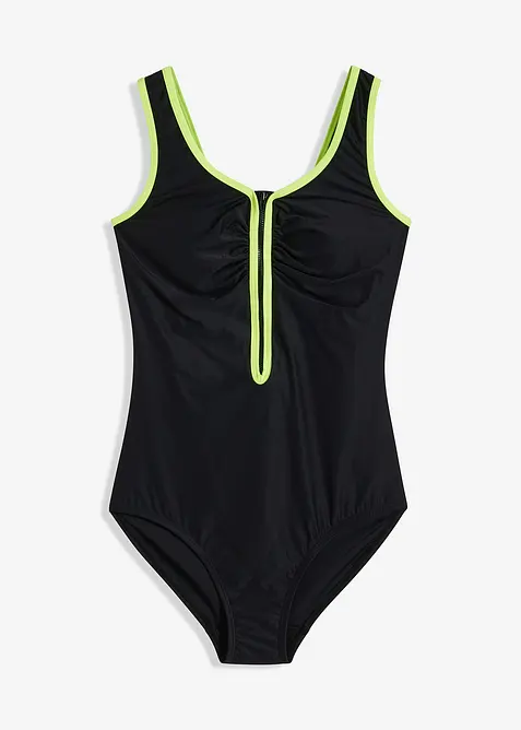 Costume intero con cerniera e effetto modellante leggero, bonprix