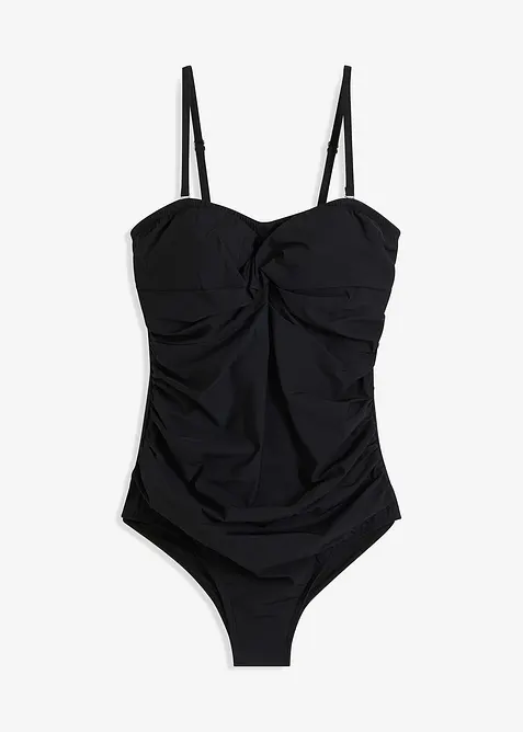 Costume intero con dettaglio incrociato ed effetto modellante medio, bonprix