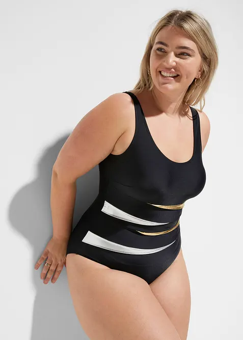 Costume intero con inserti e effetto modellante forte, bonprix