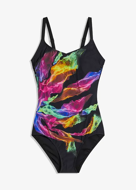 Costume intero con scollatura a V e effetto modellante leggero, bonprix