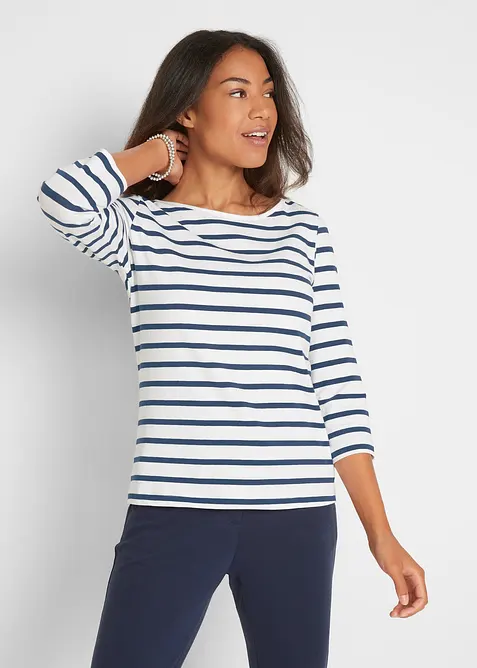 Maglia a maniche lunghe con puro cotone biologico, bonprix