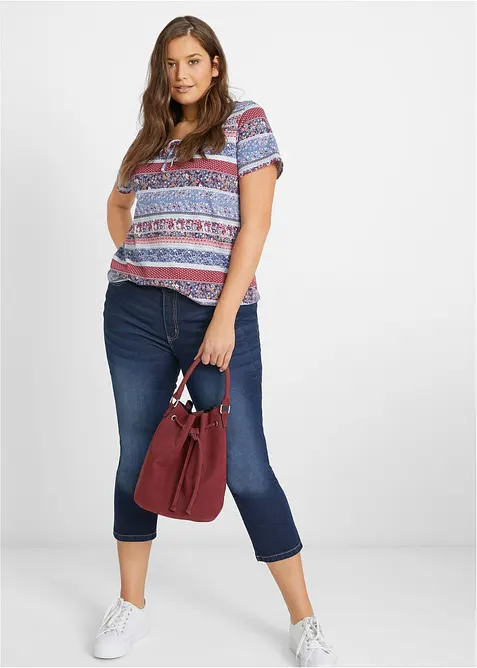 Jeans cropped morbidi, slim fit, bonprix