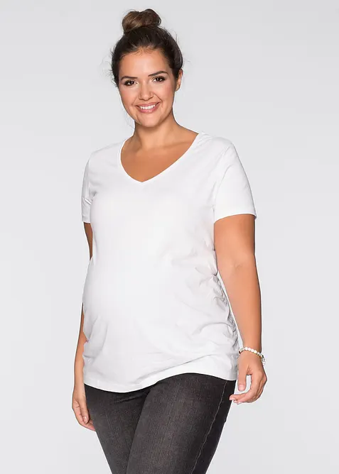 Maglia basic pr&eacute;maman in cotone biologico (pacco da 2), bonprix