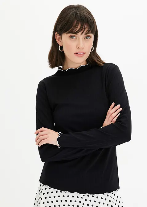 Maglia a coste a maniche lunghe, bonprix