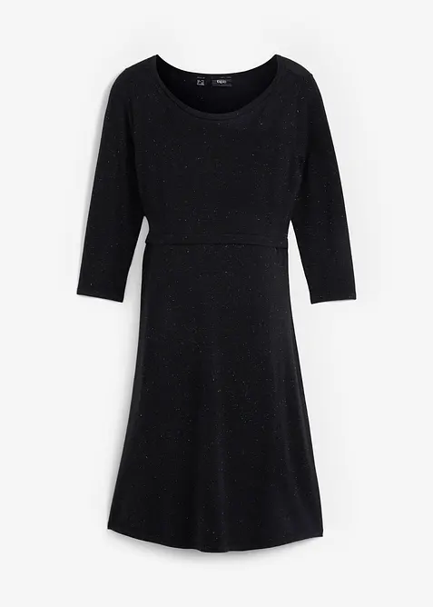 Abito in maglia prémaman / da allattamento 2 in 1 con filato scintillante, bonprix