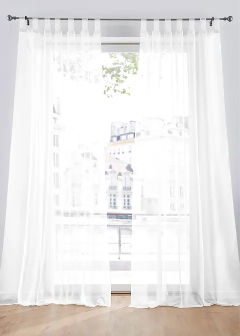 Tenda trasparente in voile leggero (pacco da 2), bonprix