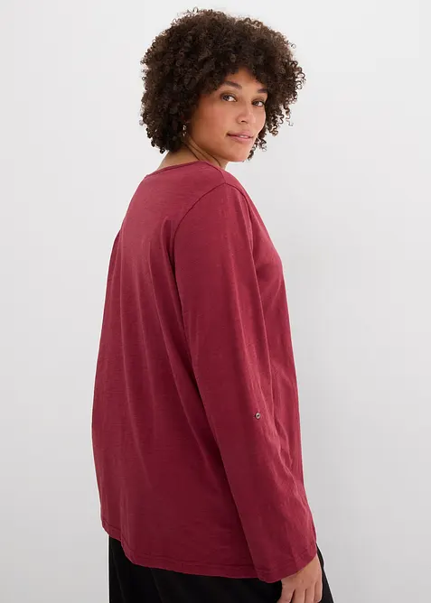 Maglia con bottoncini in puro cotone biologico, bonprix