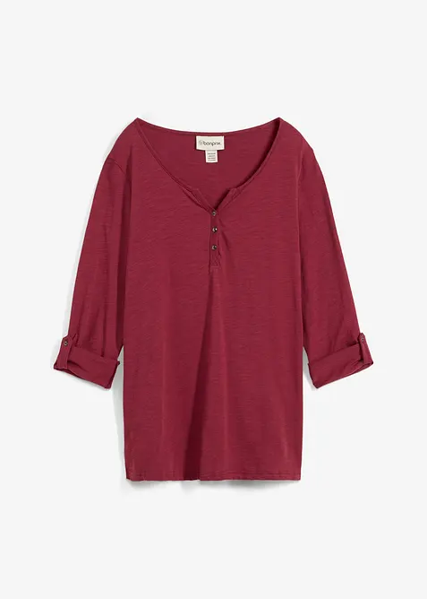 Maglia con bottoncini in puro cotone biologico, bonprix