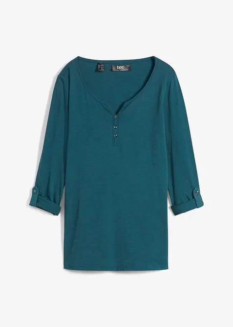 Maglia con bottoncini in puro cotone biologico, bonprix