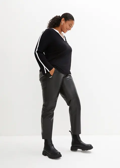 Maglia a maniche lunghe con spacchi, bonprix