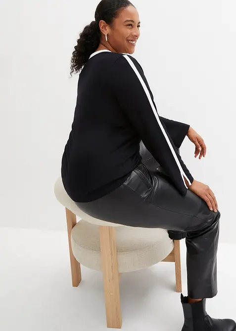 Maglia a maniche lunghe con spacchi, bonprix