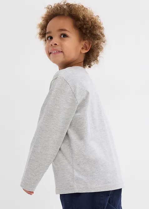 Maglia a maniche lunghe con cotone biologico (pacco da 3), bonprix