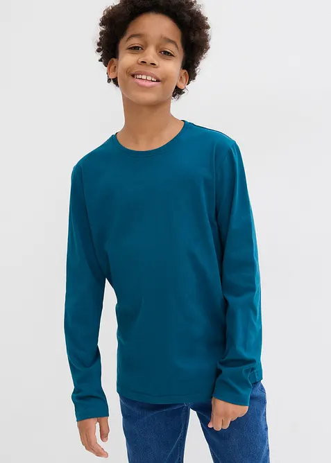 Maglia a maniche lunghe con cotone biologico (pacco da 3), bonprix