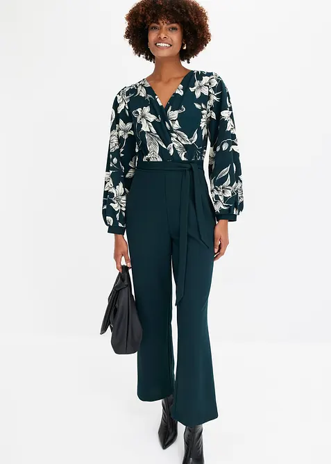 Tuta in jersey con effetto a portafoglio, bonprix