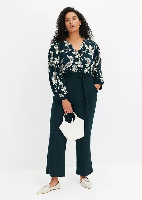 Tuta in jersey con effetto a portafoglio, bonprix