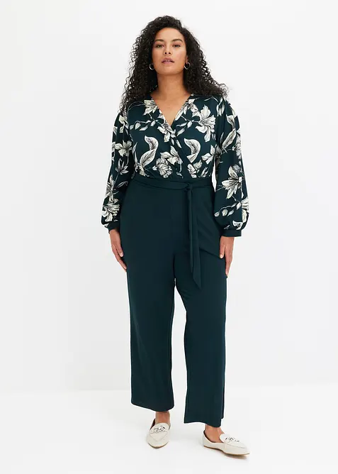 Tuta in jersey con effetto a portafoglio, bonprix