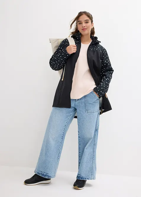 Parka tecnico in softshell con interno in morbido pile, bonprix