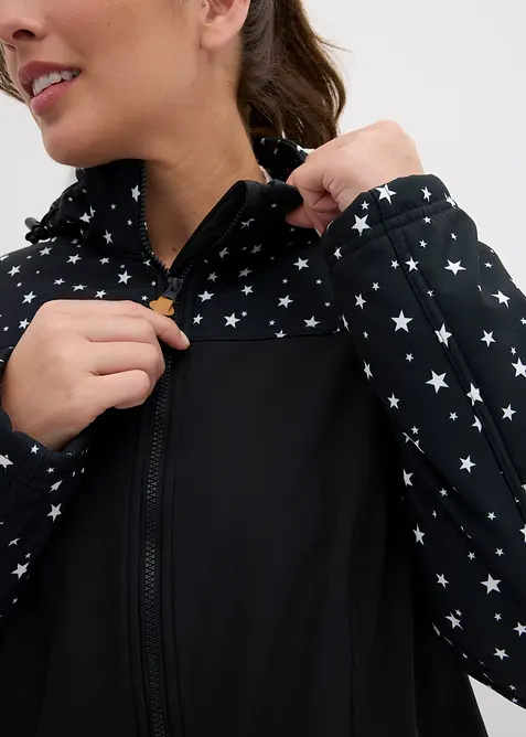 Parka tecnico in softshell con interno in morbido pile, bonprix